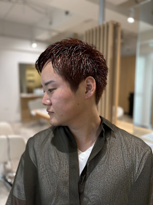 20代30代40代◎似合わせスパイキーショートオレンジブラウ