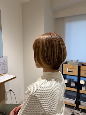 20代30代40代◎似合わせカットココアベージュ小顔インナー