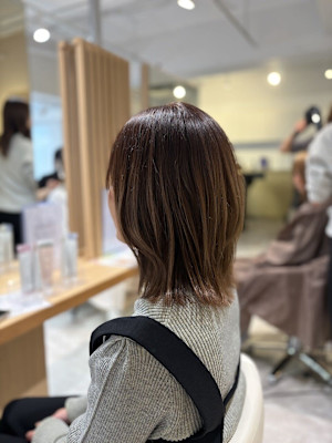 20代30代40代◎似合わせカットオリーブグレー小顔ミディア