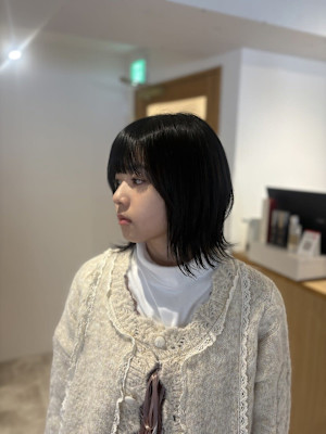 20代30代40代◎似合わせカット大人ガーリー黒髪レイヤーボ