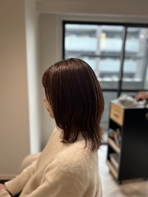 レイヤーカットボブセミロングレイヤーボブウルフクラゲヘア
