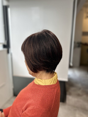 ショートカットレイヤーカットボブショートボブグレージュ