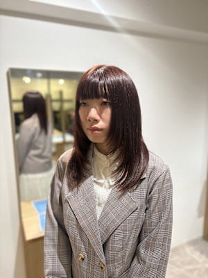 似合わせカットミディアム顔まわりレイヤーカット
