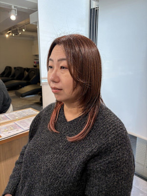 40代50代◎レイヤーカットソフトクラゲヘアエンドカラーピン