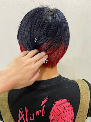 20代30代◎レッドネイビーニュアンスカラー/四条大宮/京都