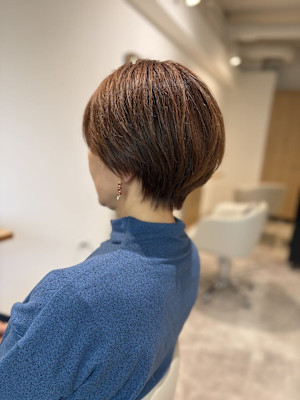 40代50代ショートグレージュショートボブハンサムショート/