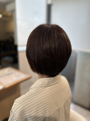 ショートカットショートボブレイヤーボブ50代ミセス/四条大宮