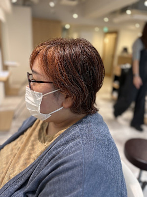 /四条大宮40代50代◎外ハネボブショートウルフレイヤーカッ