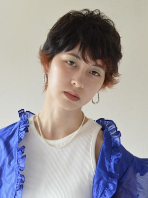 大人可愛い◎20代30代40代前髪パーマグレーベージュ