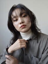 大人可愛い◎20代30代40代前髪パーマ黒髪グレーベージュ