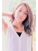 大人可愛い◎20代30代40代前髪パーマグレーベージュ