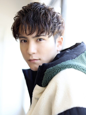 MEN'SHAIR束感ショート波巻きマッシュパーマアッシュブ