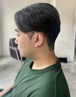 MEN'S HAIRマッシュパーマアッシュブラックカルマパー