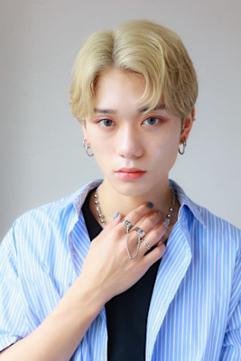 MEN'SHAIR束感ショートカルマパーマベージュマッシュパ