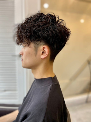 【soy-kufu】MEN'S HAIRマッシュパーマアッシ