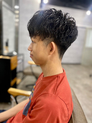 【soy-kufu】MEN'S HAIR波巻きマッシュパーマ