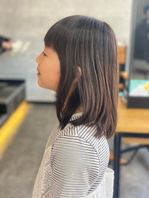 キッズも◎大人可愛い似合わせカットフルバングイメチェン