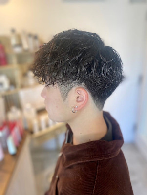 【soy-kufu】MEN'S HAIRマッシュパーマアッシ