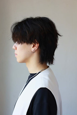 【soy-kufu】MEN'S HAIRウルフヘアアッシュブ