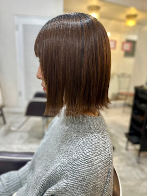 大人可愛い◎20代30代40代グレーベージュボブヘアー