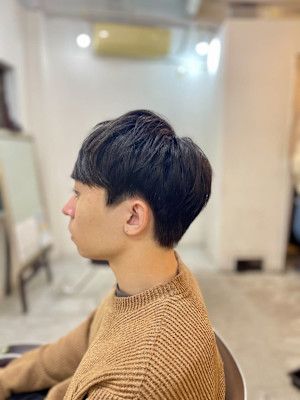 【soy-kufu】MEN'S HAIRマッシュパーマアッシ