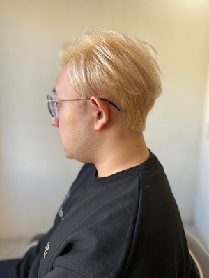 【soy-kufu】MEN'S HAIRマッシュパーマブロン