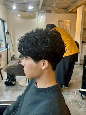 【soy-kufu】MEN'S HAIRマッシュパーマアッシ