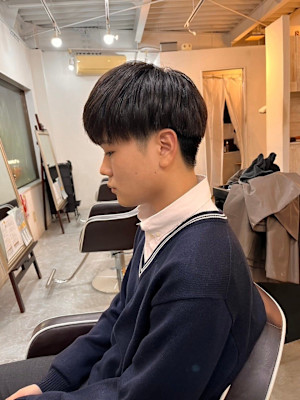 【soy-kufu】MEN'S HAIRマッシュパーマアッシ