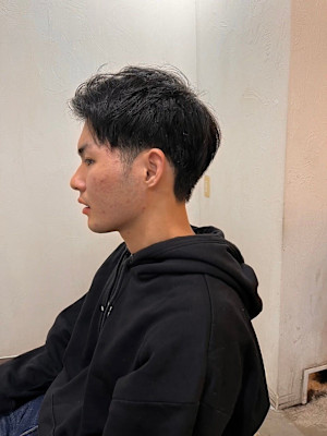 【soy-kufu】MEN'S HAIRショートパーマアッシ