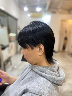 【soy-kufu】MEN'S HAIRアッシュブラックウル