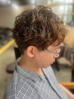 MEN'S HAIRダークアッシュのウルフカルマパーマ