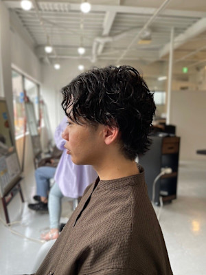 MEN’S HAIR カルマパーマダークアッシュベリーショー