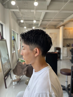 MEN’S HAIR カルマパーマダークアッシュベリーショー