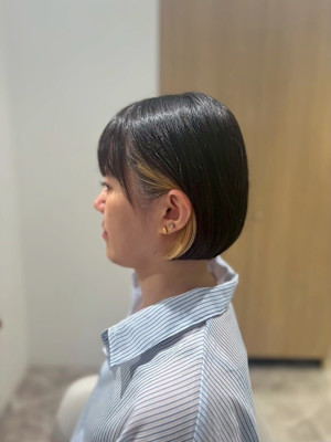 20代30代40代◎耳かけが可愛いインナーカラー