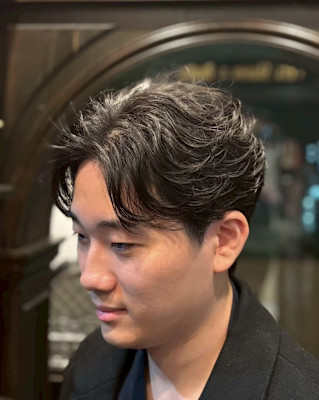 大宮メンズセンターパートニュアンスパーマ大人ビジネス