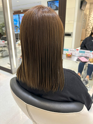 ブラウンベージュストレートロング