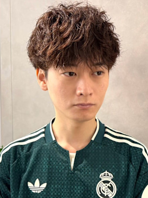 ニュアンスパーマフェザーパーマ 刈り上げ ツーブロック 福山