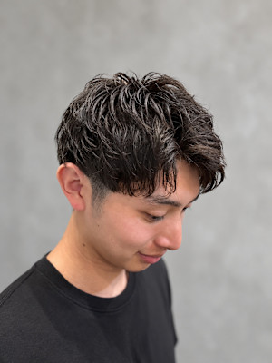 アップバングショートスタイル