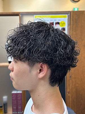 波巻きパーマ