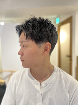 短髪マッシュセンターパートツーブロック/四条大宮/烏丸/京都