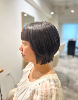 ショートカットレイヤーカットボブショートボブグレージュ