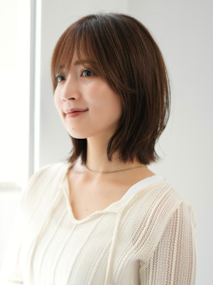 前下がりショート・ボブ/絶壁解消/前髪あり/40代/30代
