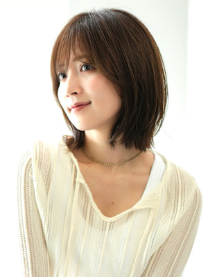 前下がりショート・ボブ/絶壁解消/前髪あり/40代/30代