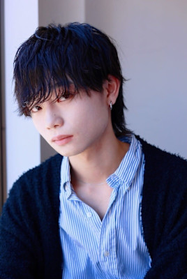 MEN’SHAIRクロスバングマッシュウルフ