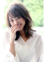 大人可愛い◎20代30代40代前髪パーマグレーベージュ