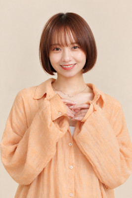 前髪あり　ボブ　内巻きボブ