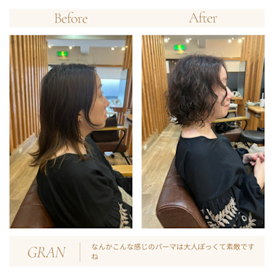 お客様髪質改善データ　2074　大人っぽいパーマ