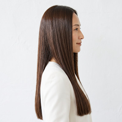 秋の極上艶髪ストレートワンレングスロング