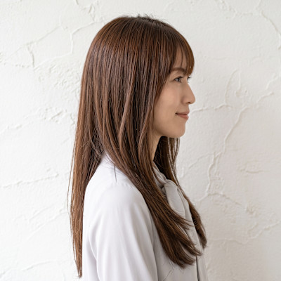 秋艶カラー×まとまる大人上品グラデーションロング