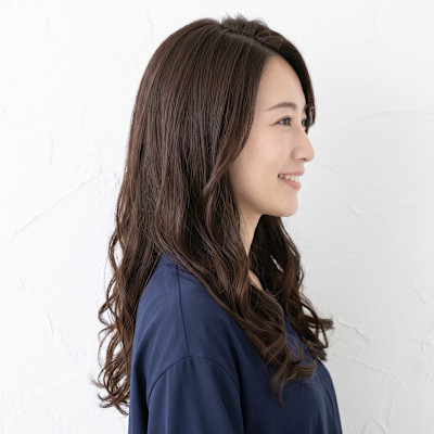 秋艶カラー×大人フェミニンレイヤーロング